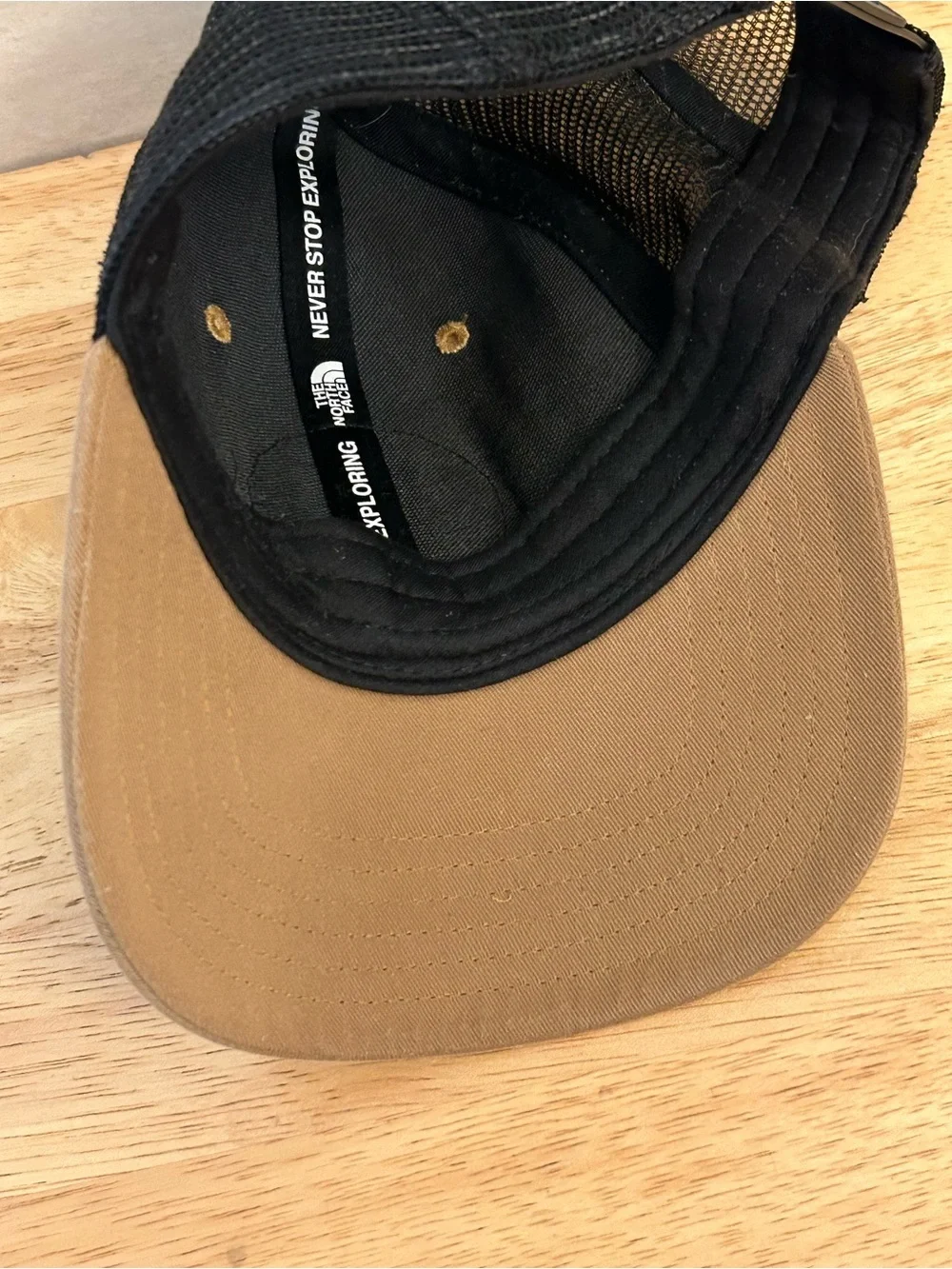 The North Face Tan & Black Mesh Trucker Cap